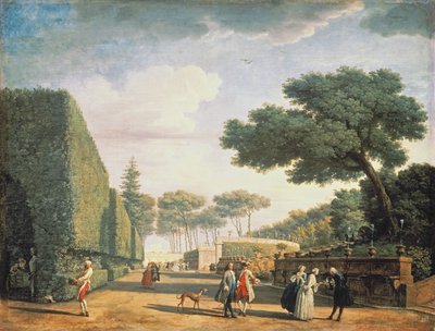 Uitzicht in het park van Villa Pamphili, 1749 door Claude Joseph Vernet